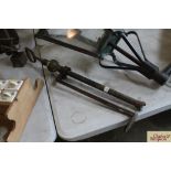 A brass and metal Mysto Success stirrup pump