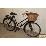 A Tildesley vintage cycle with wicker basket