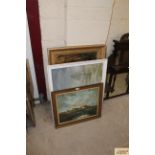 Three various rural oil paintings