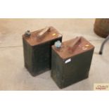 Two Esso two gallon petrol cans