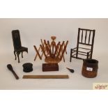 Various 19th Century miscellaneous treen items to