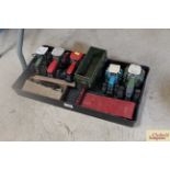 A quantity of various model toy tractors, trailers