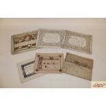 Various ephemera to include Deeds of Gift 1828, an