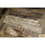 Two stone beams approx. 5ft in length