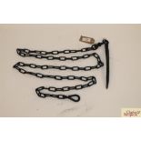 A vintage dog tethering chain