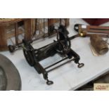 A Victorian mechanical fruit peeler