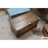 A faux painted 19th Century pine box