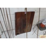 A vintage wooden draining board