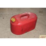 A vintage 2 gallon petrol can