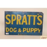 A "Spratt's Dog and Puppy Biscuit" enamel sign, 19