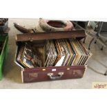 A large case of vintage LP's