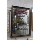 An advertising mirror for "Louisiana Belle Rye Whi