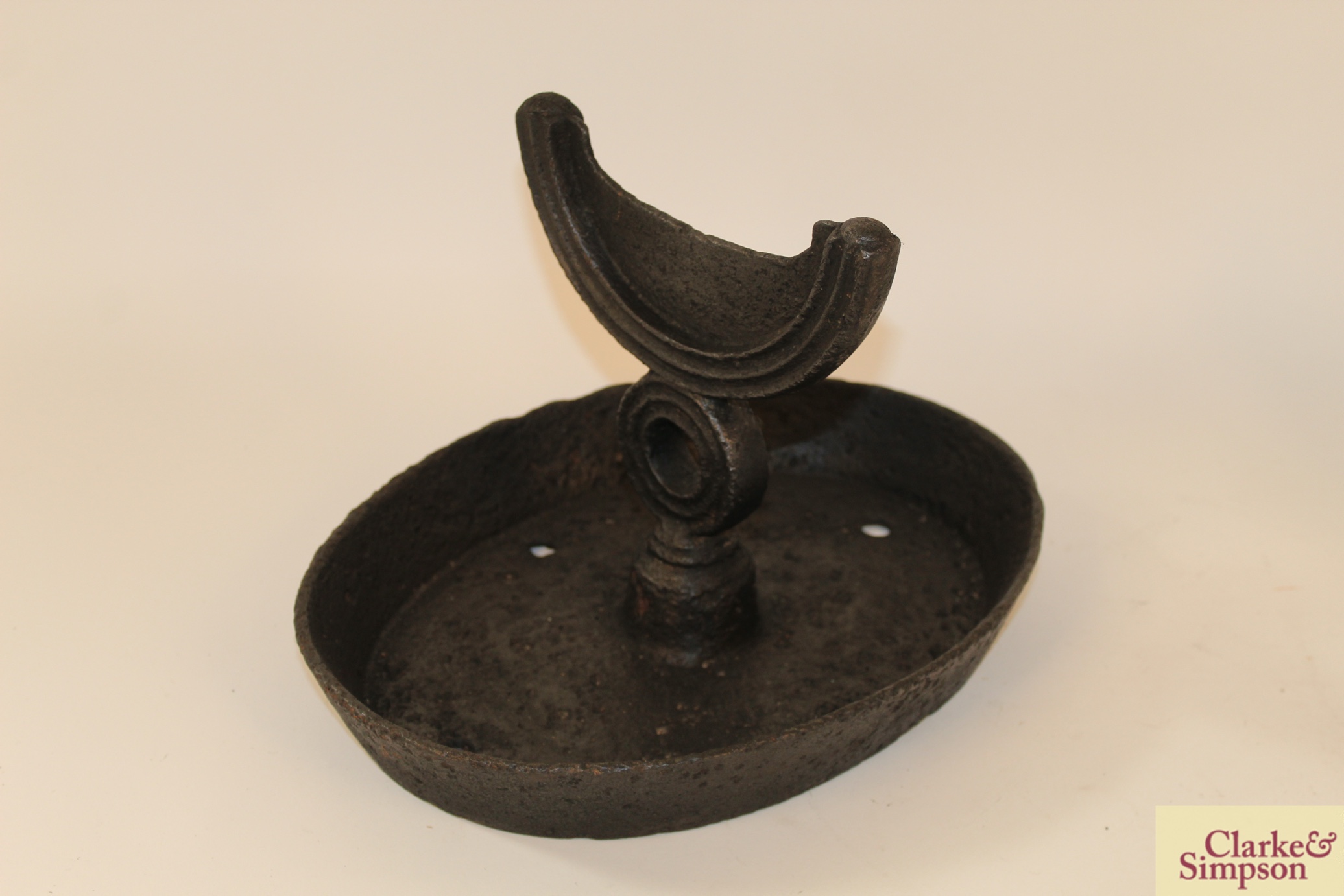 A cast iron boot scraper and a cast iron weight w - Image 2 of 6