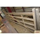 A five bar approx. 10ft wooden gate