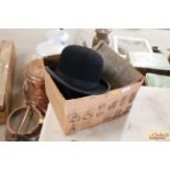 A J Edwards Ltd. of Ipswich bowler hat, and an old un-as