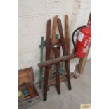 Three vintage children's easels