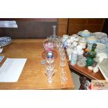 A quantity of various table glassware to include p