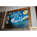 After Vincent Van Gogh, "Starry Night" oil on canv