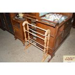 A 19th Century mahogany towel rail; together with