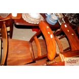 Two Victorian mahogany bar back chairs