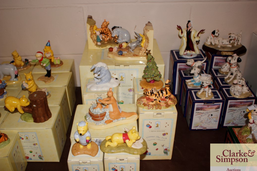 Eight Royal Doulton Winnie the Pooh figurine collection