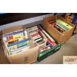 Three boxes of miscellaneous books