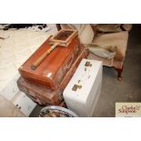 Four miscellaneous vintage trunks and suitcases; a