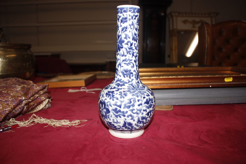 A pair of 19th Century Chinese bottle vases, having all over floral decoration, 27cm high; and a - Image 16 of 24