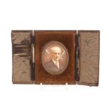 Albert James Phillips, portrait study of an elderly gentleman in plush lined folding case