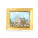 Study of Milan Cathedral, watercolour label verso, 16cm x 21cm