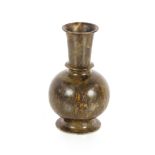 An oriental soapstone baluster vase, 21.5cm high