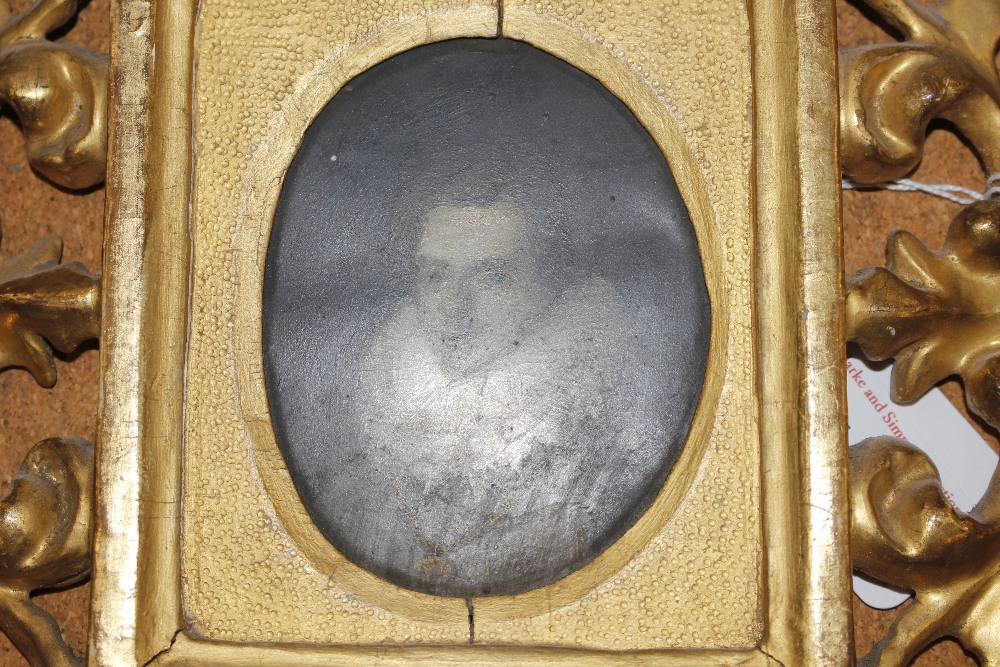 A pair of 18th Century miniature portraits, possibly Elizabeth I and Walter Raleigh contained in - Image 10 of 12