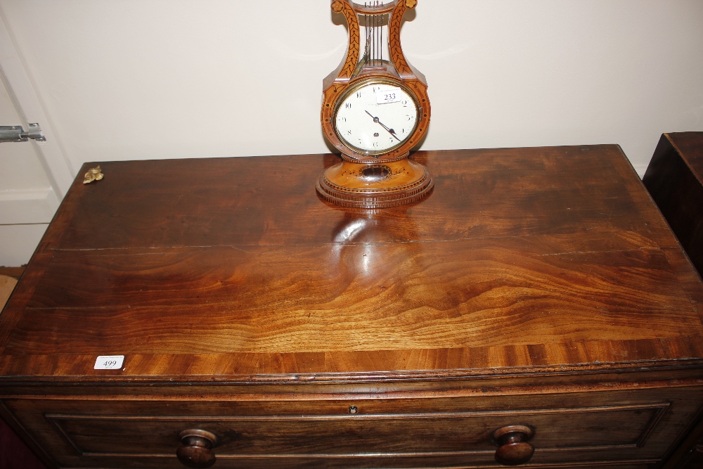 A 19th Century mahogany and cross banded secretaire chest, the writing drawer with interior - Image 4 of 10