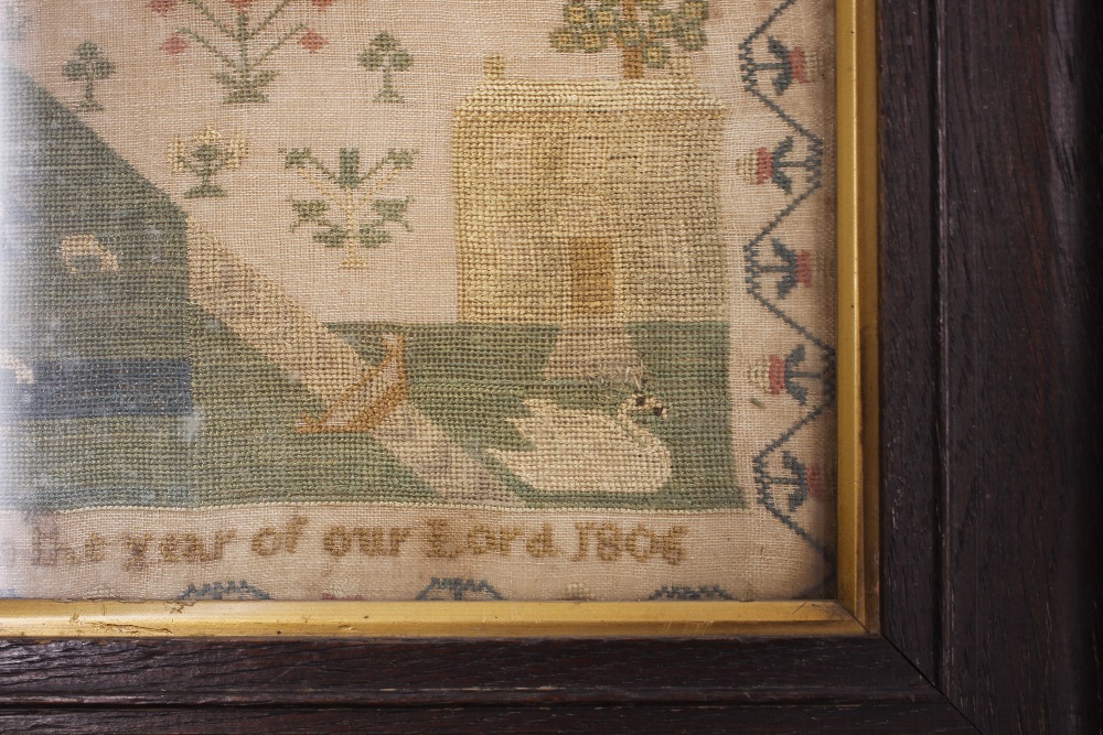 A 19th Century sampler, decorated with alphabet, n - Image 3 of 8