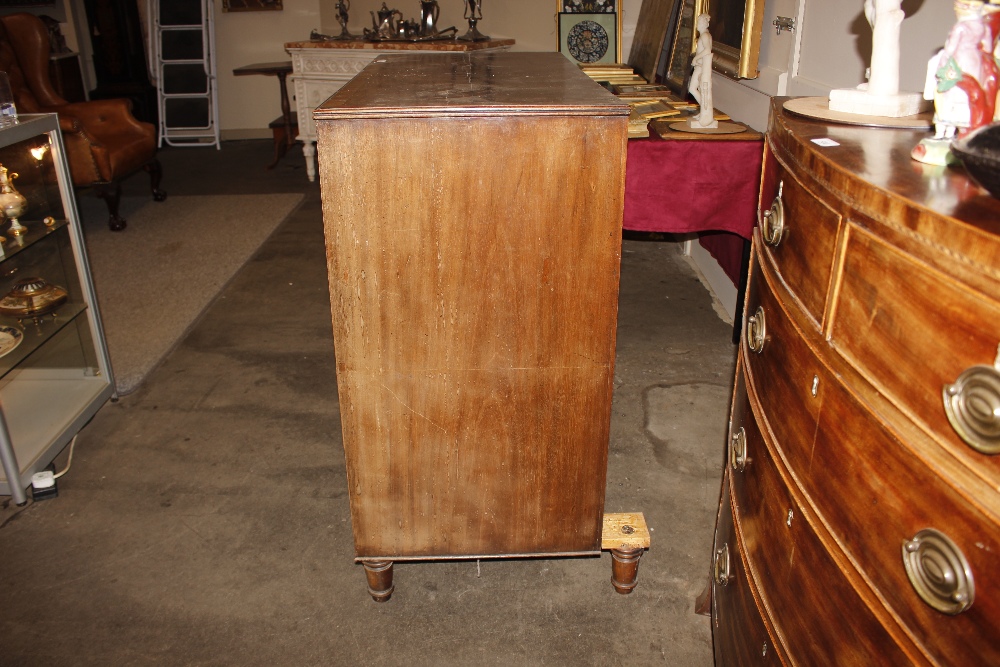 A 19th Century mahogany and cross banded secretaire chest, the writing drawer with interior - Image 6 of 10