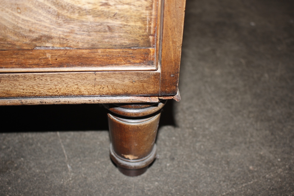 A 19th Century mahogany and cross banded secretaire chest, the writing drawer with interior - Image 9 of 10