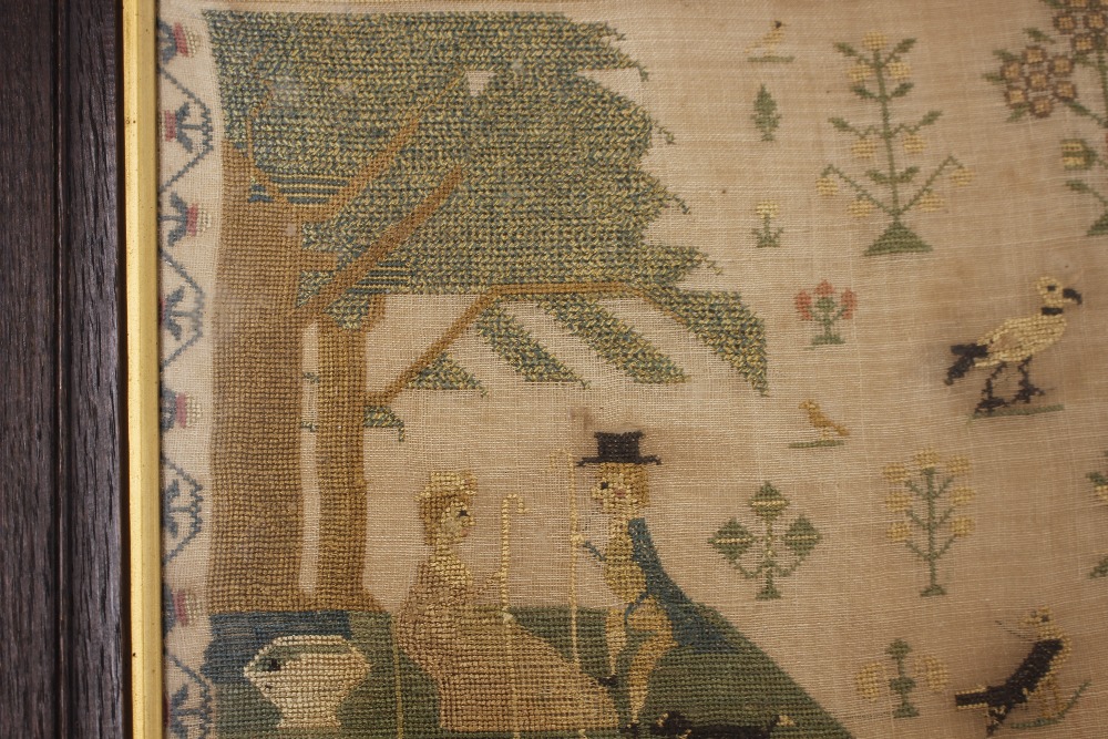 A 19th Century sampler, decorated with alphabet, n - Image 7 of 8