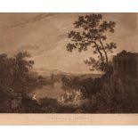 An antique engraving, "Apollo and the Four Seasons" after Wilson, dated 1794, plate 44cm x 54cm