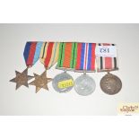WW2 medal group, five with special Constabulary me