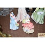 Two Royal Doulton figurines "Sissy" and "Wendy"