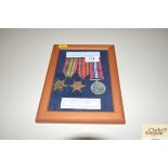 WW2 Pacific Star group of three medals awarded to