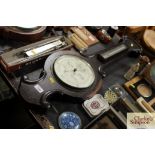 A banjo cased barometer