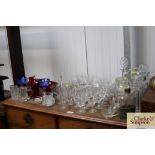 A quantity of various table glassware to include d