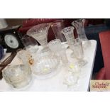 A quantity of various table glassware