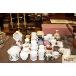 A quantity of various decorative china, brass, can