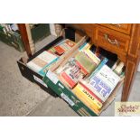 Two boxes of miscellaneous books