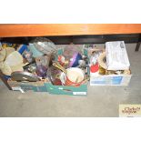 Three boxes of various kitchenalia etc