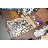 A quantity of various plated cutlery and flatware;