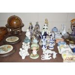 A collection of various porcelain figures including Coalport "Ladies of Fashion" etc.