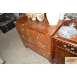 A Georgian mahogany chest of two short and two lon